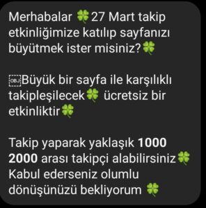 Takipçi Etkinlikleri,